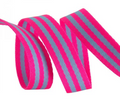 Tula Pink Webbing - Aqua and Hot Pink